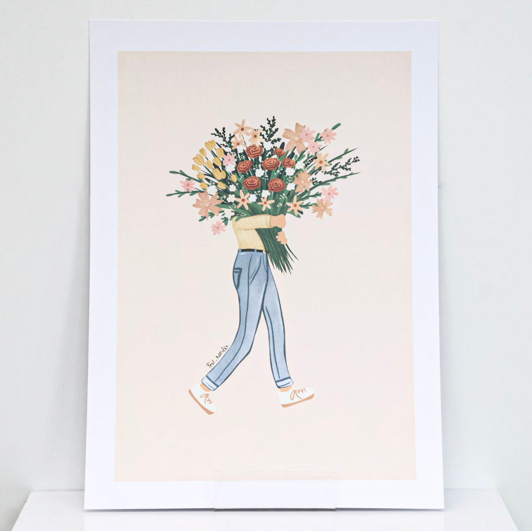 A4 Print ''Velik šopek rož'', Fest kotiček