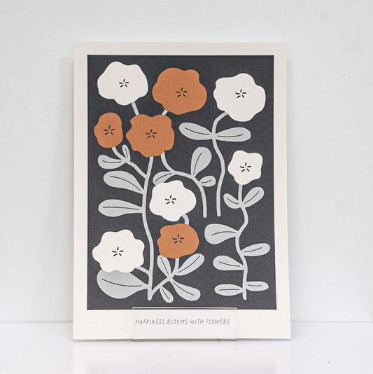 A4 Print ''Happiness Blooms with Flowers'', Little Otja