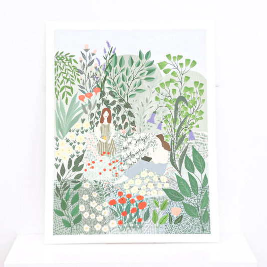 A4 Print ''Meadow picnic'', List living