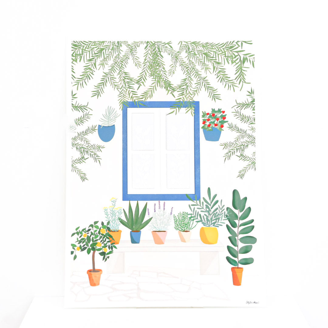 A3 Print ''Mediterranean window'', List living