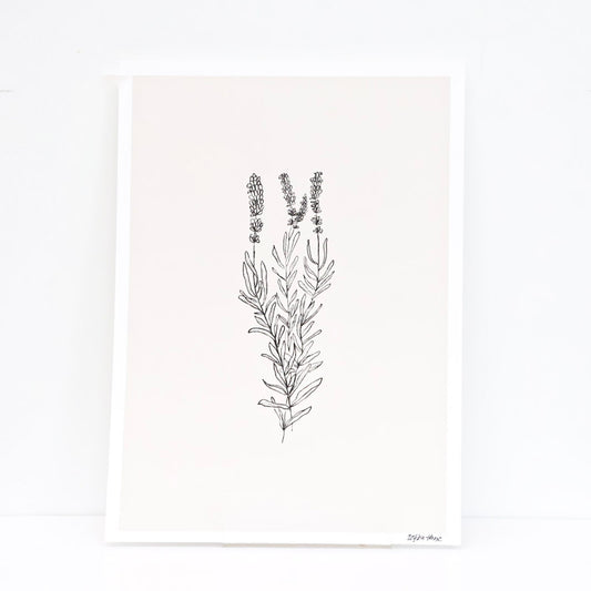 A4 Print ''Lavanda'', List living