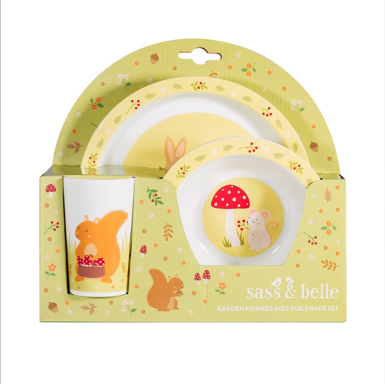 Set Namizne Posode "Garden Friends", Sass & Belle