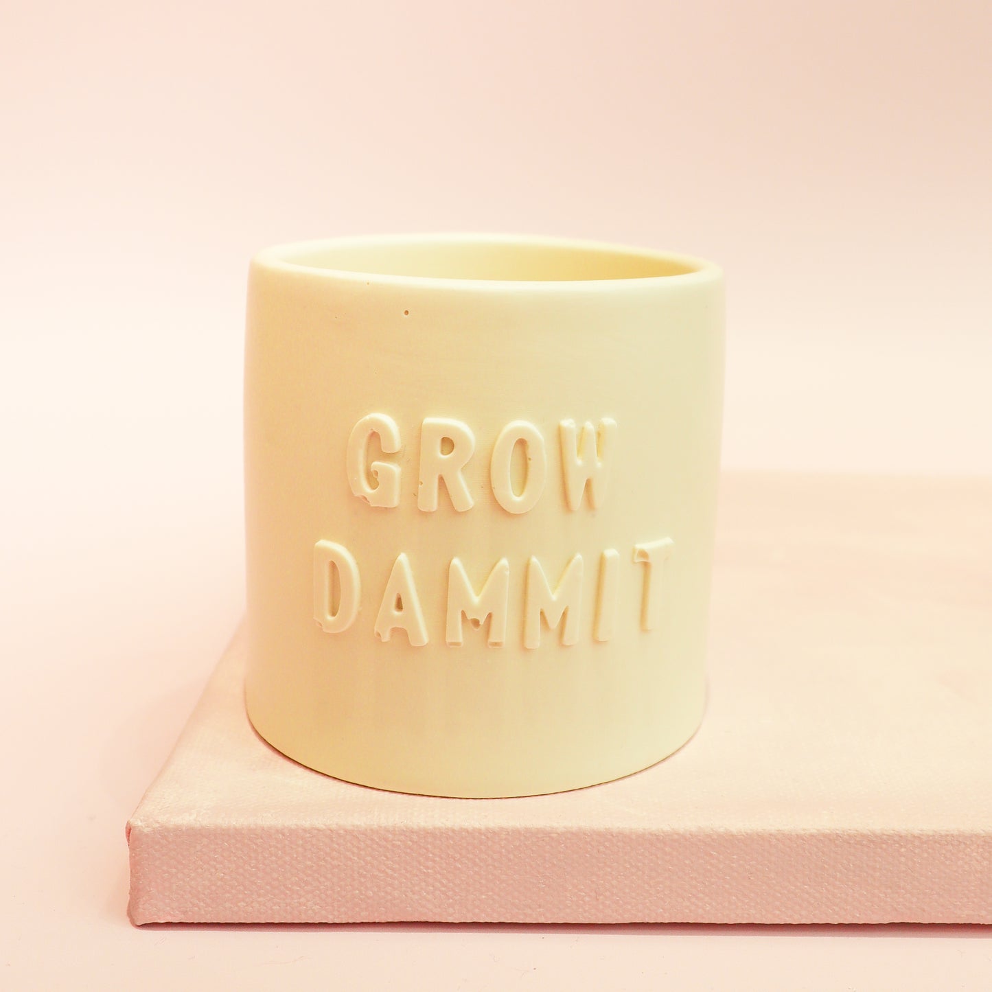 Posoda za rastline "Grow dammit - rumena", M Design Home